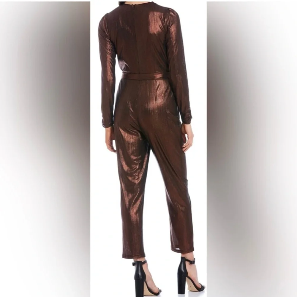 Adelyn Rae Lexi Metallic Jumpsuit Size M GUC - Picture 2 of 16